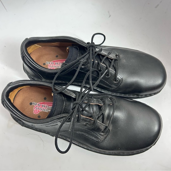 Red Wing 8703 Black Leather Safety Work Shoes Men 7.5 Women 9 Slip Resistant NEW - Picture 2 of 11